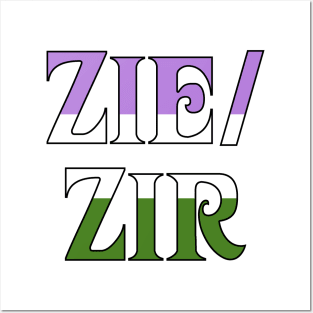 Genderqueer Zie/Zir Posters and Art